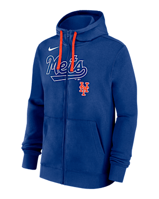 【ナイキ】ニューヨーク メッツ公式 ゲーム パーカー New York Mets Knockout Script Men's Nike MLB Full-Zip Hoodie
